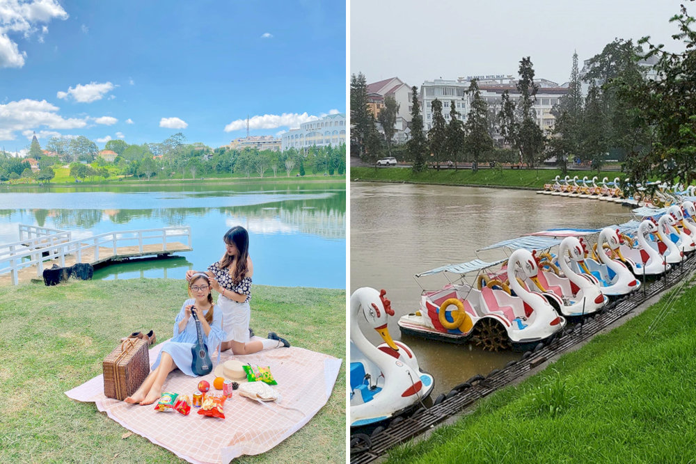 Đạp vịt ngắm cảnh hay picnic bên bờ hồ